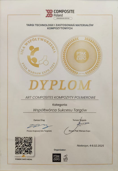 Diplom fuer art omposites messe fuer technologie und verbundwerkstoffe